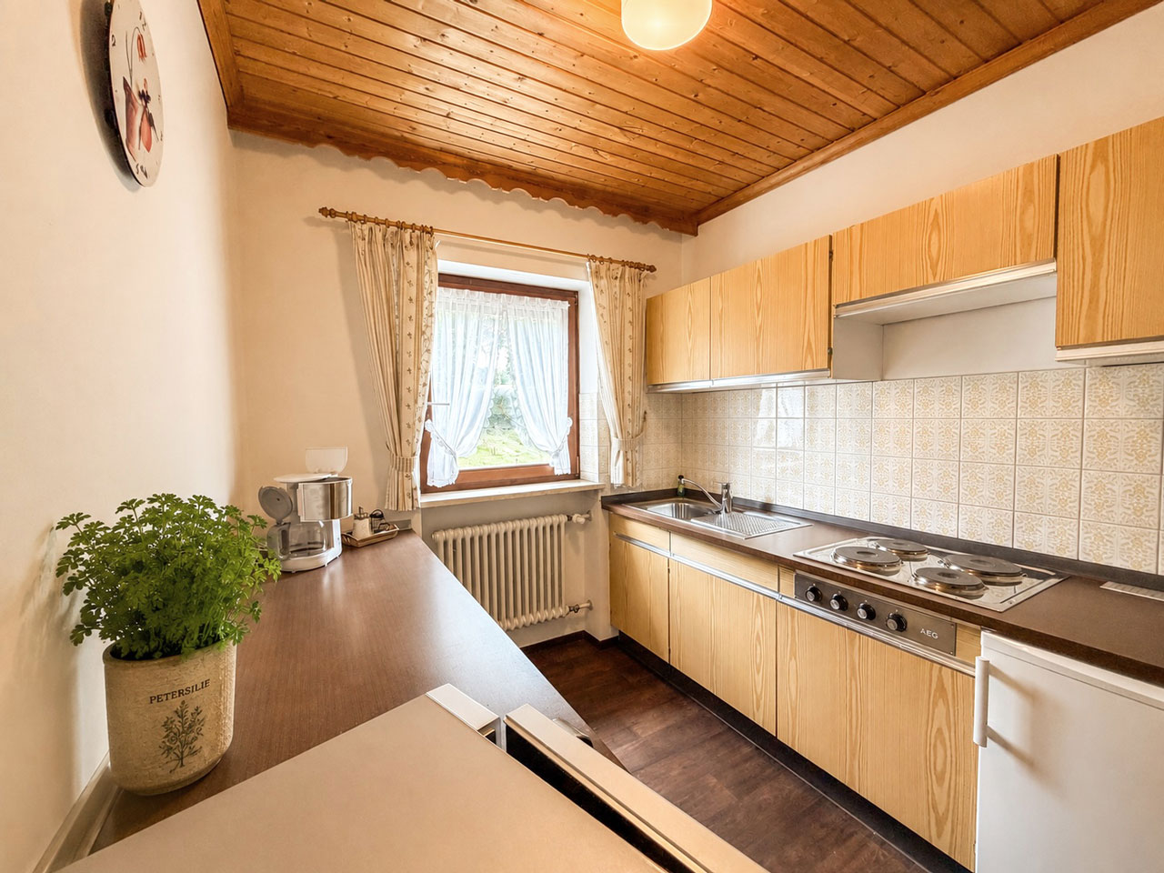 Küche der Ferienwohnung Nr17 im Hotel am Weissensee im Allgäu